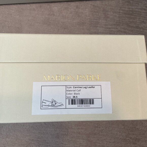 Marion Parke Corinne Lug Sole Loafers Black Size 38.5 - Picture 5 of 5